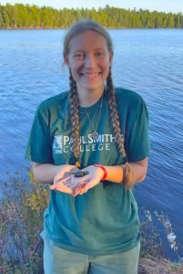 Alethea Bouton, holding a turtle